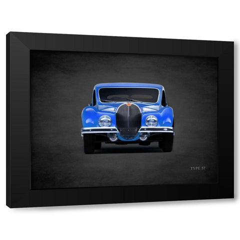 Bugatti Type-57 1936 Black Modern Wood Framed Art Print with Double Matting by Rogan, Mark