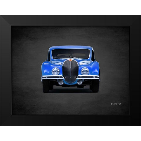 Bugatti Type-57 1936 Black Modern Wood Framed Art Print by Rogan, Mark