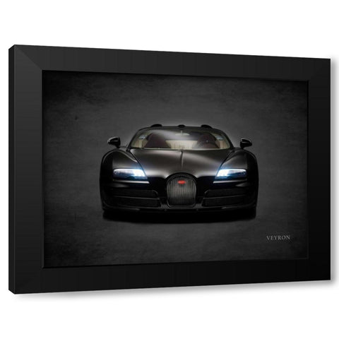 Bugatti Veyron Black Modern Wood Framed Art Print with Double Matting by Rogan, Mark