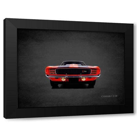 Chevrolet Camaro Z28 1969 Black Modern Wood Framed Art Print with Double Matting by Rogan, Mark