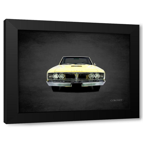 Dodge Coronet 1966 Black Modern Wood Framed Art Print with Double Matting by Rogan, Mark