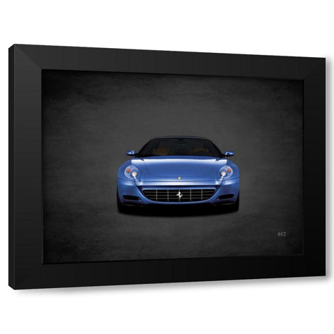 Ferrari 612 Black Modern Wood Framed Art Print with Double Matting by Rogan, Mark