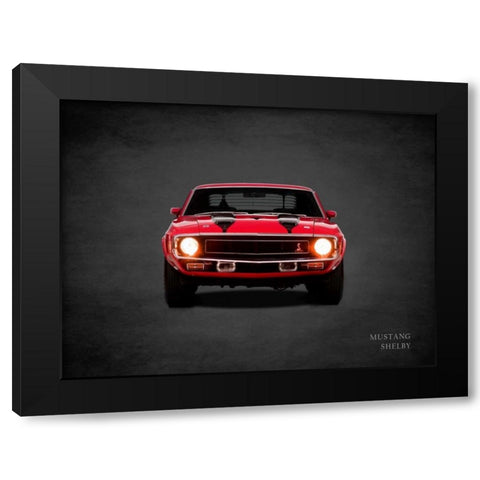 Ford Mustang Shelby 1969 Black Modern Wood Framed Art Print with Double Matting by Rogan, Mark