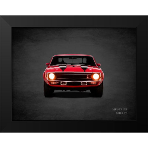 Ford Mustang Shelby 1969 Black Modern Wood Framed Art Print by Rogan, Mark