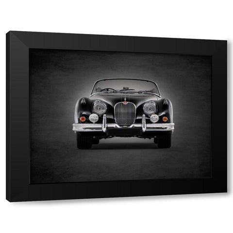 Jaguar XK150 1958 Black Modern Wood Framed Art Print with Double Matting by Rogan, Mark