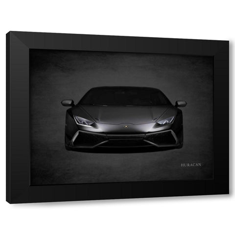 Lamborghini Huracan Black Modern Wood Framed Art Print by Rogan, Mark