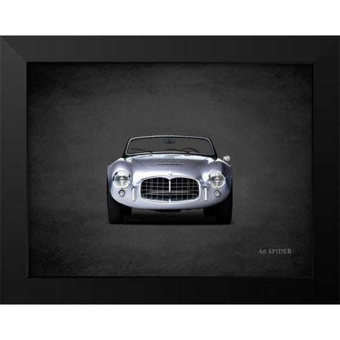 Maserati A6 Spider Black Modern Wood Framed Art Print by Rogan, Mark