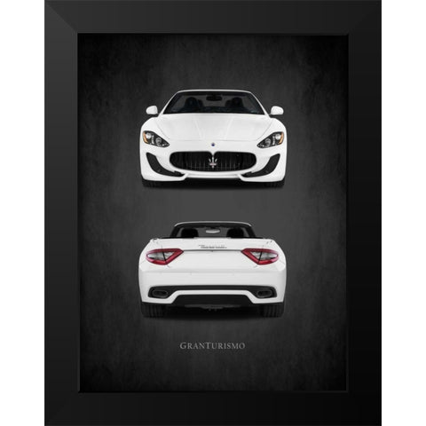 Maserati GranTurismo Black Modern Wood Framed Art Print by Rogan, Mark