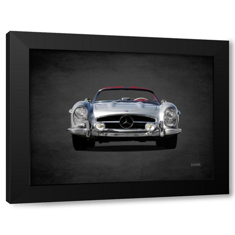 Mercedes Benz 300SL 1958 Black Modern Wood Framed Art Print with Double Matting by Rogan, Mark