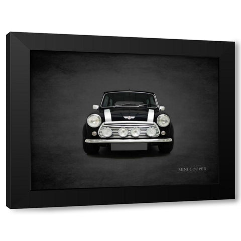 Mini Cooper 2001 Black Modern Wood Framed Art Print by Rogan, Mark