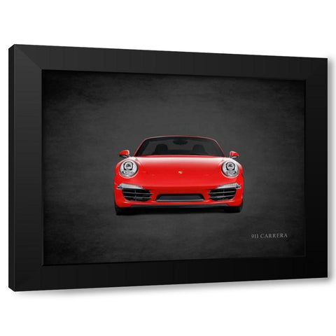 Porsche 911 Carrera Black Modern Wood Framed Art Print with Double Matting by Rogan, Mark