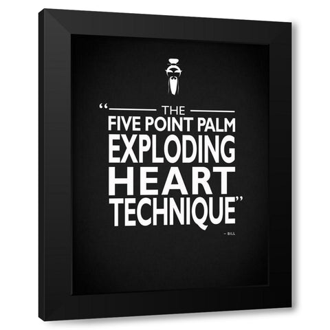Kill Bill - Exploding Heart Black Modern Wood Framed Art Print by Rogan, Mark