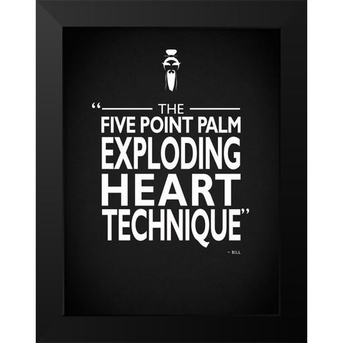 Kill Bill - Exploding Heart Black Modern Wood Framed Art Print by Rogan, Mark