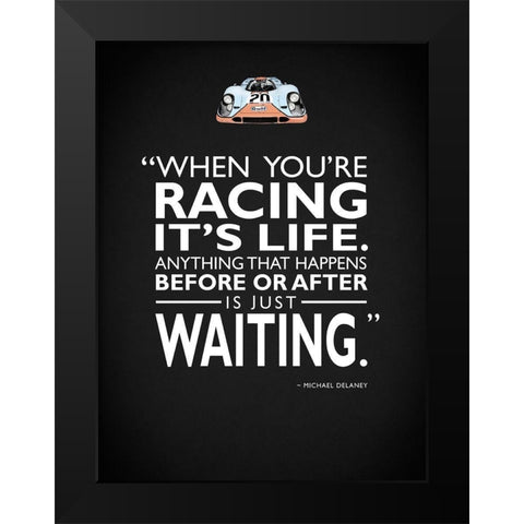 Le Mans Is Just Waiting Black Modern Wood Framed Art Print by Rogan, Mark