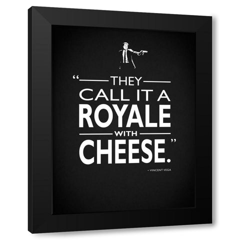 Pulp Fiction - With Cheese Black Modern Wood Framed Art Print with Double Matting by Rogan, Mark