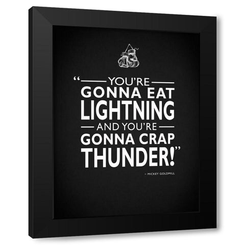 Rocky Gonna Eat Lightning Black Modern Wood Framed Art Print with Double Matting by Rogan, Mark