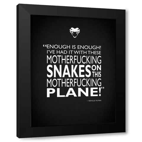 Snakes On A Plane Black Modern Wood Framed Art Print with Double Matting by Rogan, Mark