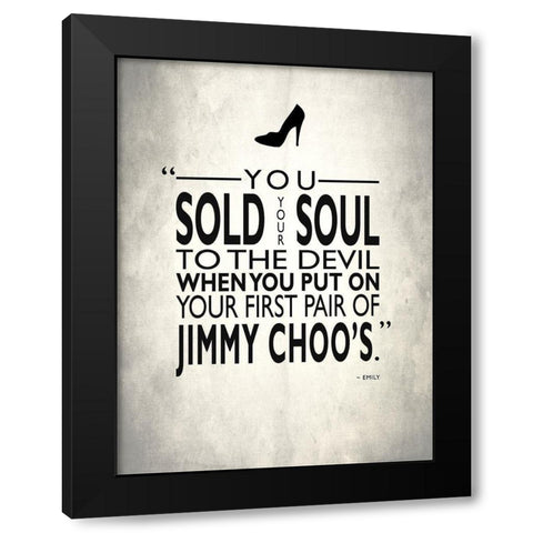 Sold Your Soul To The Devil Black Modern Wood Framed Art Print by Rogan, Mark
