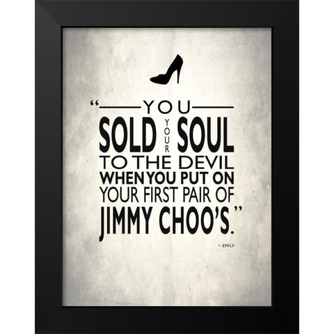 Sold Your Soul To The Devil Black Modern Wood Framed Art Print by Rogan, Mark
