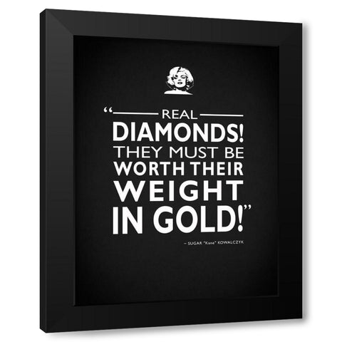 SomeLike It Hot Real Diamonds Black Modern Wood Framed Art Print by Rogan, Mark