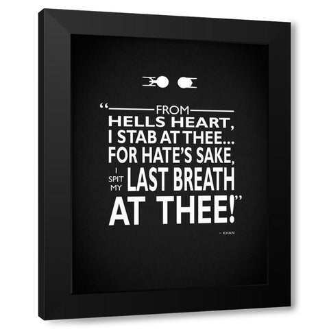 Star Trek- Spit Last Breath Black Modern Wood Framed Art Print with Double Matting by Rogan, Mark