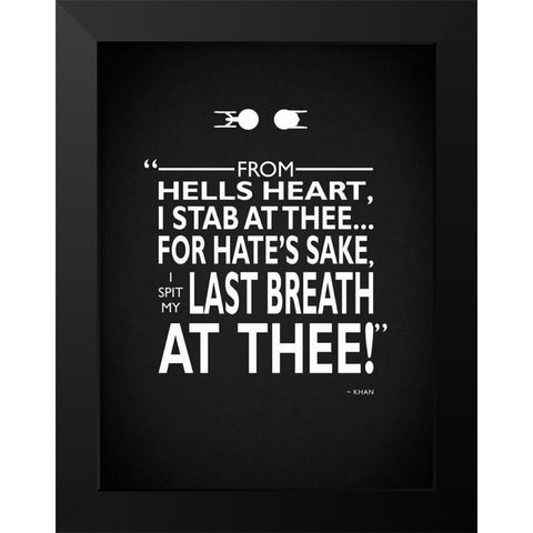 Star Trek- Spit Last Breath Black Modern Wood Framed Art Print by Rogan, Mark