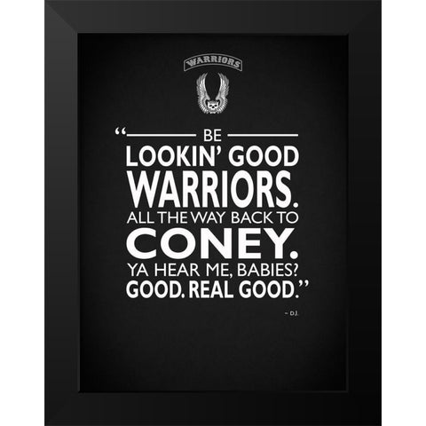 Warriors Lookin Good Black Modern Wood Framed Art Print by Rogan, Mark