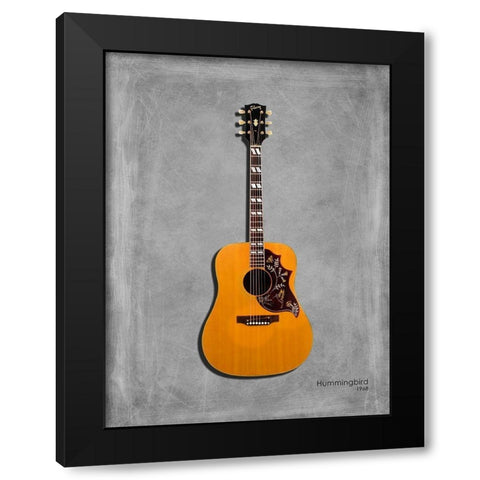 Gibson Hummingbird 1968 Black Modern Wood Framed Art Print with Double Matting by Rogan, Mark