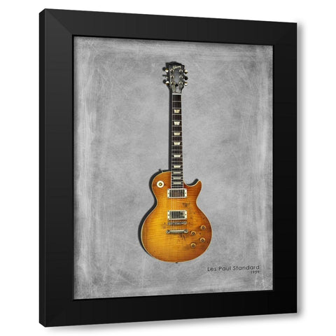 Gibson Les Paul Standard 1959 Black Modern Wood Framed Art Print with Double Matting by Rogan, Mark