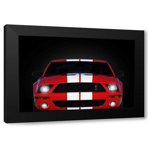 Shelby Mustang GT500 Black Modern Wood Framed Art Print with Double Matting by Rogan, Mark