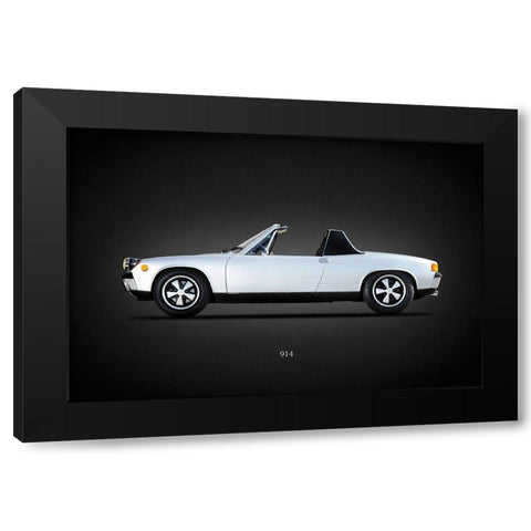 Porsche 914 1970 Black Modern Wood Framed Art Print with Double Matting by Rogan, Mark