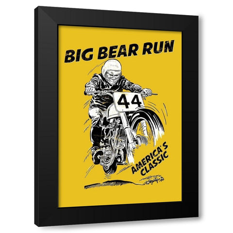 Big Bear Run Black Modern Wood Framed Art Print with Double Matting by Rogan, Mark
