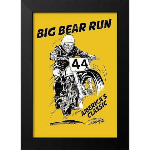 Big Bear Run Black Modern Wood Framed Art Print by Rogan, Mark