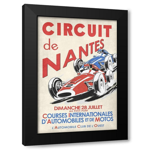 Circuit De Nantes 1946 Black Modern Wood Framed Art Print by Rogan, Mark
