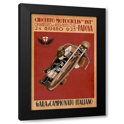 Circuito Motociclis Black Modern Wood Framed Art Print by Rogan, Mark