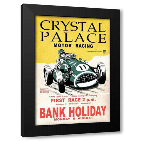 Crystal Palace Racing II Black Modern Wood Framed Art Print with Double Matting by Rogan, Mark