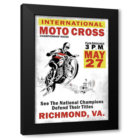 MotoCross Richmond VA  Black Modern Wood Framed Art Print with Double Matting by Rogan, Mark