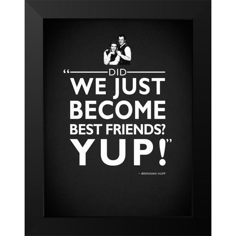 Best Friends Black Modern Wood Framed Art Print by Rogan, Mark