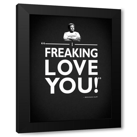 I Love You Black Modern Wood Framed Art Print by Rogan, Mark