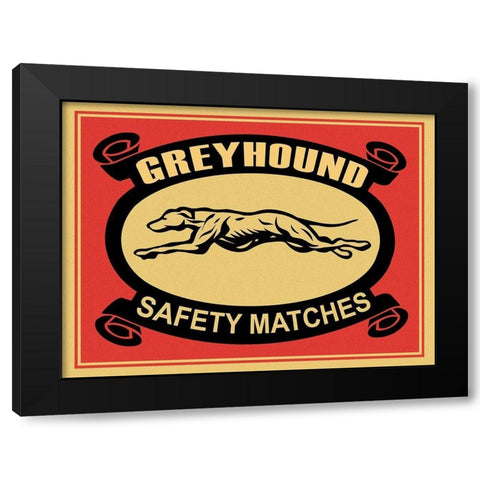 Greyhound Safety Matches Black Modern Wood Framed Art Print with Double Matting by Rogan, Mark