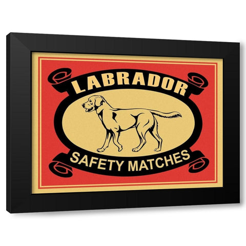 Labrador Safety Matches Black Modern Wood Framed Art Print by Rogan, Mark