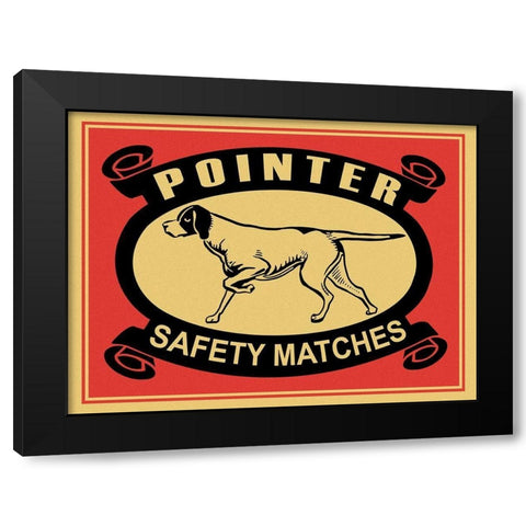 Pointer Safety Matches Black Modern Wood Framed Art Print with Double Matting by Rogan, Mark