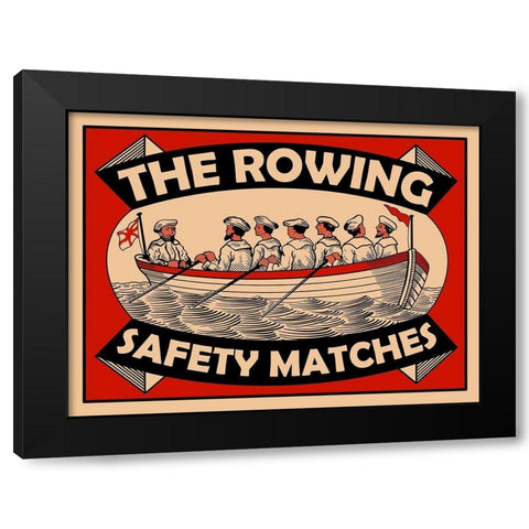 Rowing Safety Matches Black Modern Wood Framed Art Print with Double Matting by Rogan, Mark