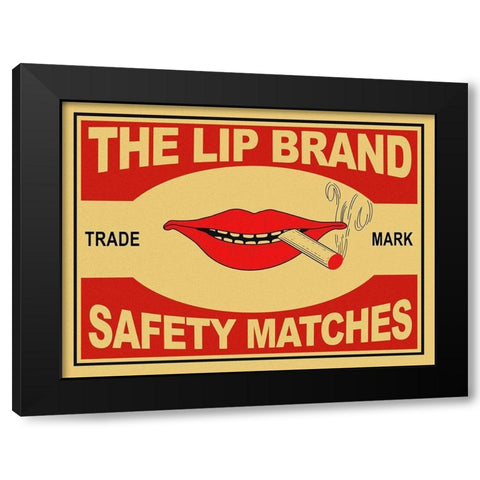 The Lip Brand Matches Black Modern Wood Framed Art Print with Double Matting by Rogan, Mark