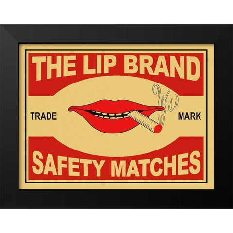 The Lip Brand Matches Black Modern Wood Framed Art Print by Rogan, Mark