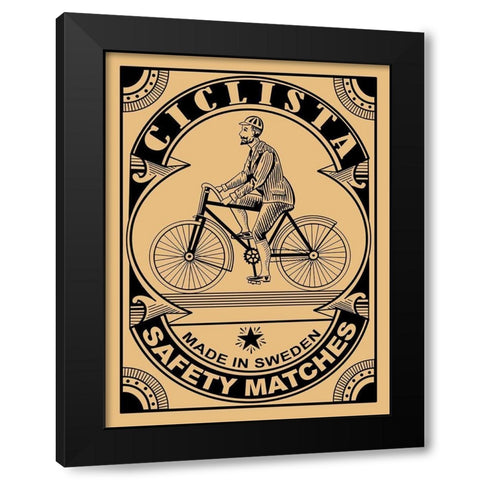 The Ciclist Matches Black Modern Wood Framed Art Print by Rogan, Mark