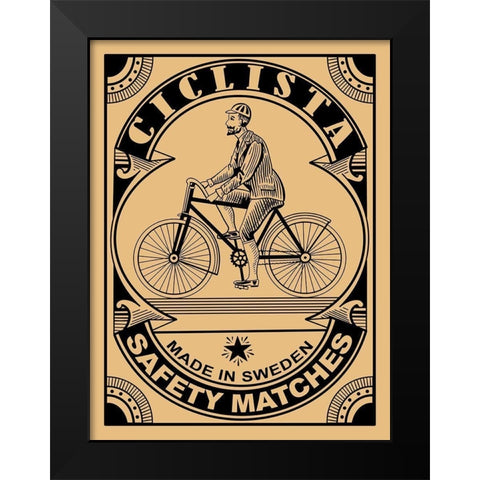 The Ciclist Matches Black Modern Wood Framed Art Print by Rogan, Mark