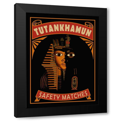 Tutankhamum Safety Matches Black Modern Wood Framed Art Print with Double Matting by Rogan, Mark