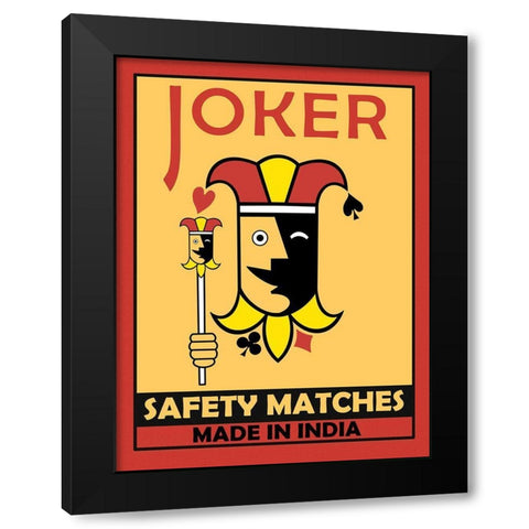 Joker Matches Black Modern Wood Framed Art Print with Double Matting by Rogan, Mark