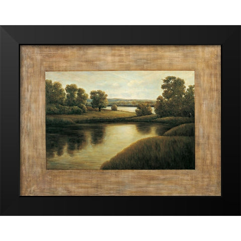 Lake View I Black Modern Wood Framed Art Print by Blanco, Samuel